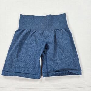 NVGTN‎ Mid Rise Seamless Athletic Blue Contour Bike Shorts Women's Size Small